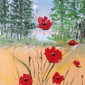 כלניות| שמן על קנבס | 60X30