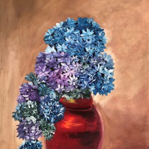 הורטנזיות  | שמן על קנבס | 50X40