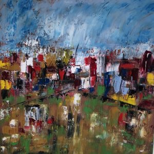 עיר בלבן | שמן על קנבס | 50X50