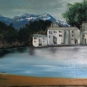 נוף אגם| שמן על קנבס | 60X30