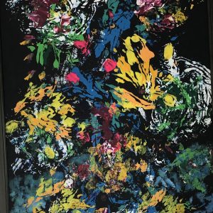 צבעים על שחור| אקריליק על נייר | 50X80