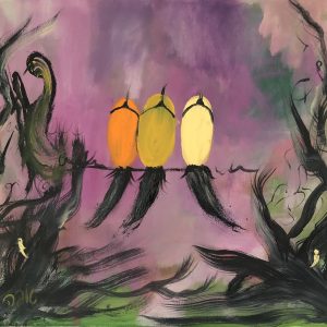 ציפורי שיר  I שמן על קנבס  I 50X40