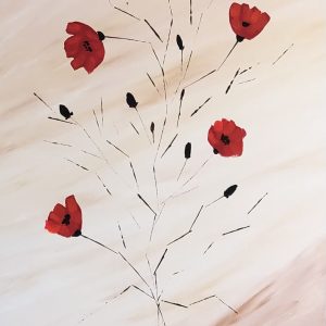 כלניות  I אקריליק על קנבס  I 70X100