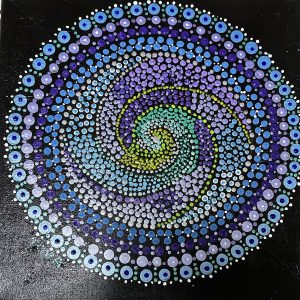 מנדלה זרימה / אקריליק על קנבס 30X30