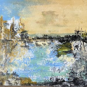 נוף אבסטרקט - אקריליק על ניר /40X30