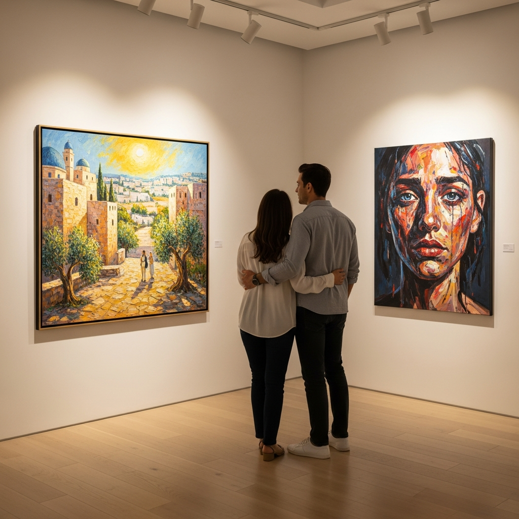 ציור נוף או דיוקן מרגש? רעיונות למתנה מקורית ומרגשת: למה אמנות ישראלית מהגלריה של טובה הורביץ היא הבחירה המושלמת